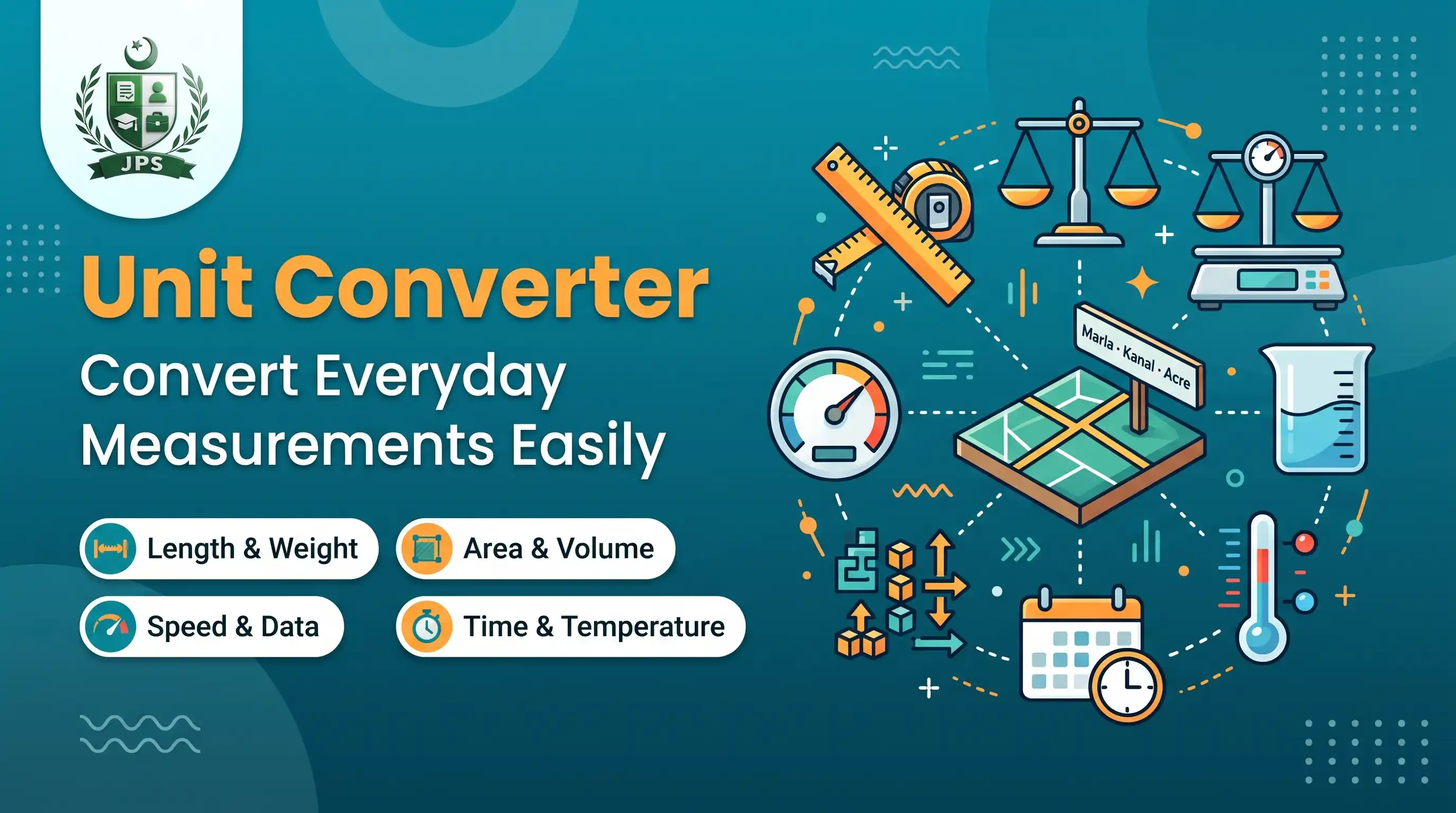Unit converter with marla, kanal, tola, seer and maund